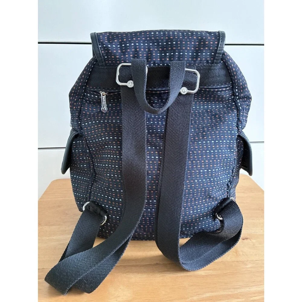 Kipling City Pack Mini Backpack Deluxe Finishes Faux Leather Trim & Monkey Keych